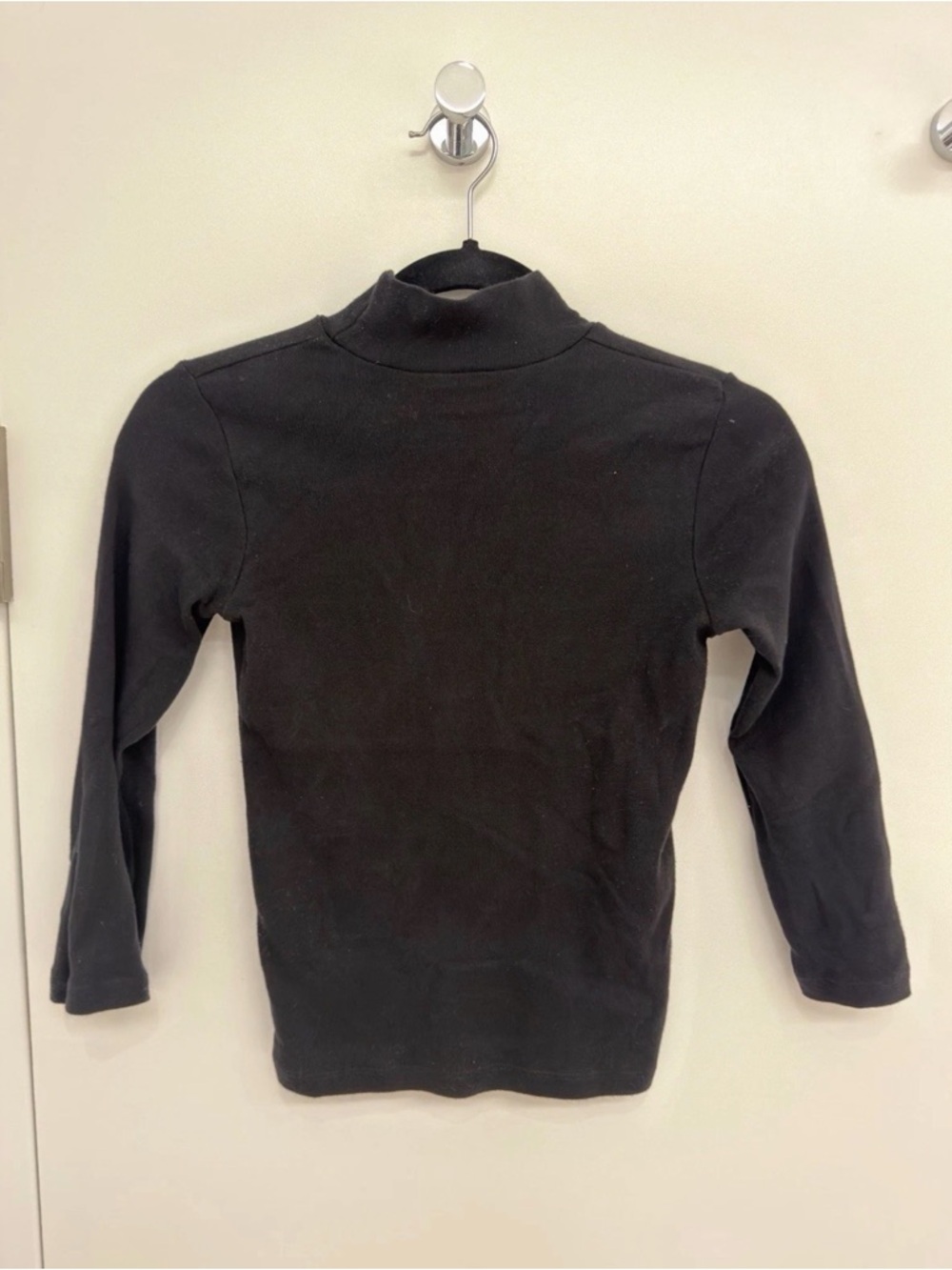 Brandy Melville Black Mock Neck Half Long Sleeve Top